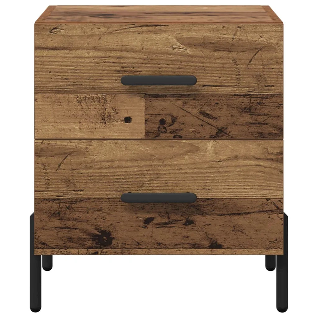Comodino | Armadio da Notte | Mobiletto da notte con cassetto Legno vecchio 40 x 35 x 47,5 cm