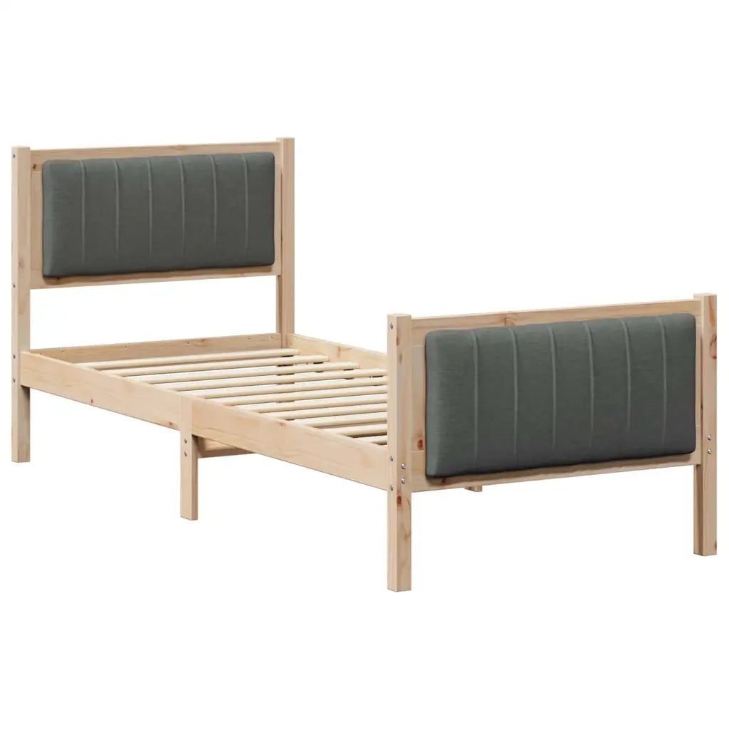 Struttura del Letto marrone e grigio scuro 80 x 200 cm 878500