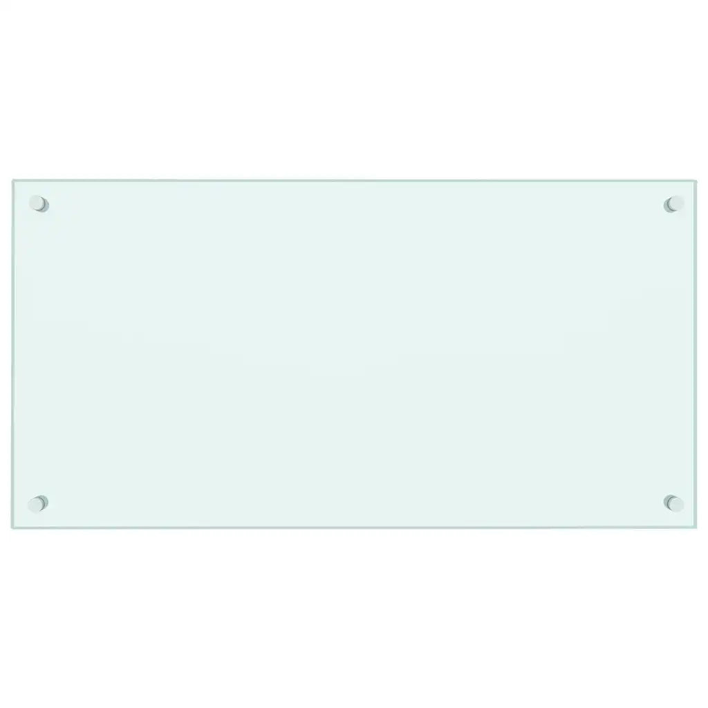 Paraschizzi per Cucina 2 pz Bianchi 80x40 cm in Vetro Temperato