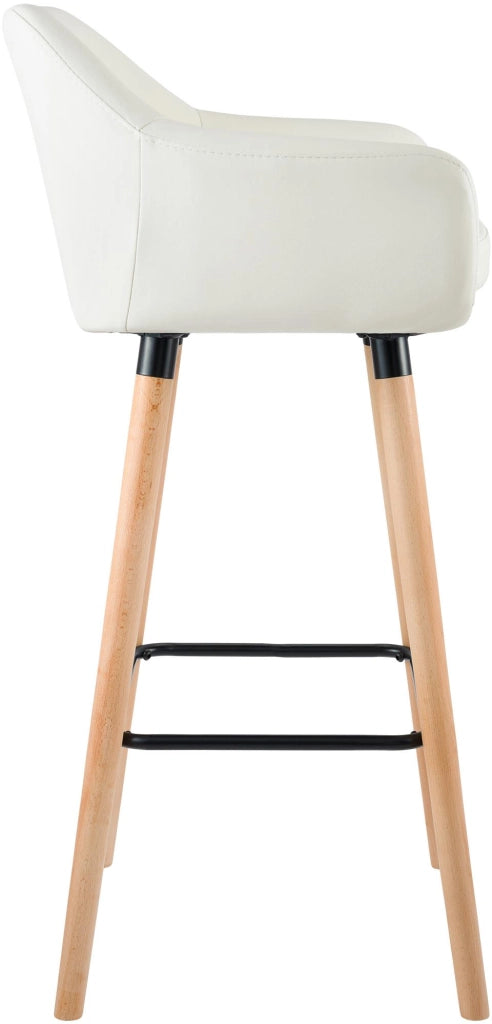 Sgabello Grant in pelle sintetica crema