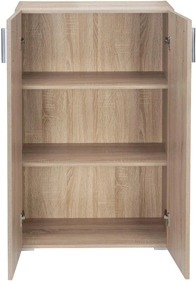 ® Mobiletto Ingresso Vela a 2 Ante con Ripiani 115,5x60x30cm Credenza Comò Armadietto Multiuso Ufficio Cassettiera Mobile Entrata Mobiletti