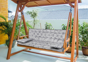 AIO FACTORY 180x60x50 cm Set da giardino impermeabile con cuscino grigio