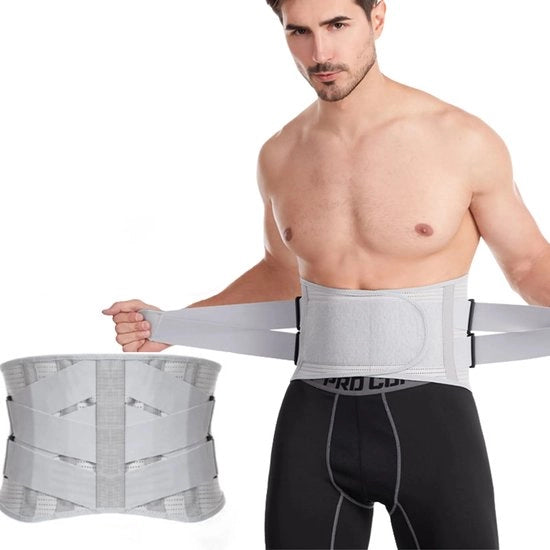 Supporto alla schiena con cintura lombare - Cintura di supporto alla schiena, supporto lombare unisex - M [85*105cm](grigio)
