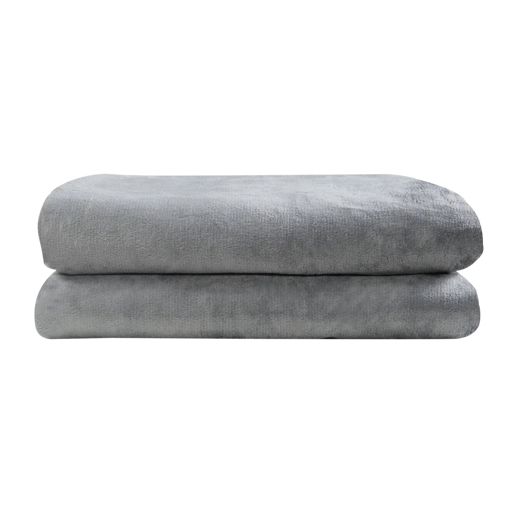 Coperta elettrica riscaldata 120 watt camera da letto 200 x 150 cm grigio chiaro 03_0009335
