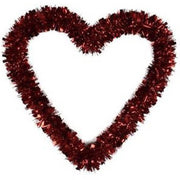 Trade Shop - Ghirlanda A Forma Di Cuore Rosso Decorazione San Valentino Matrimoni Anniversari -