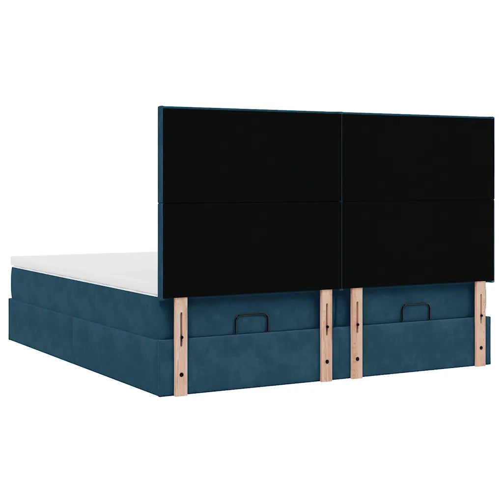 Struttura Letto Pouf con Materassi 160x200 cm Velluto 3314601