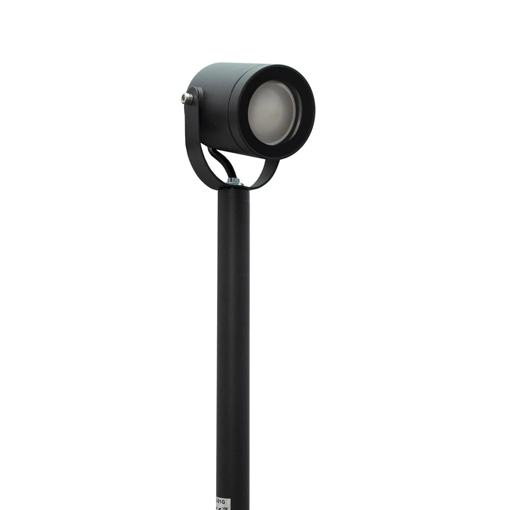 Faretto Da Giardino Led GU10 Con Picchetto Cilindro Grigio Segnapassi orientabile luce alberi siepi giardino