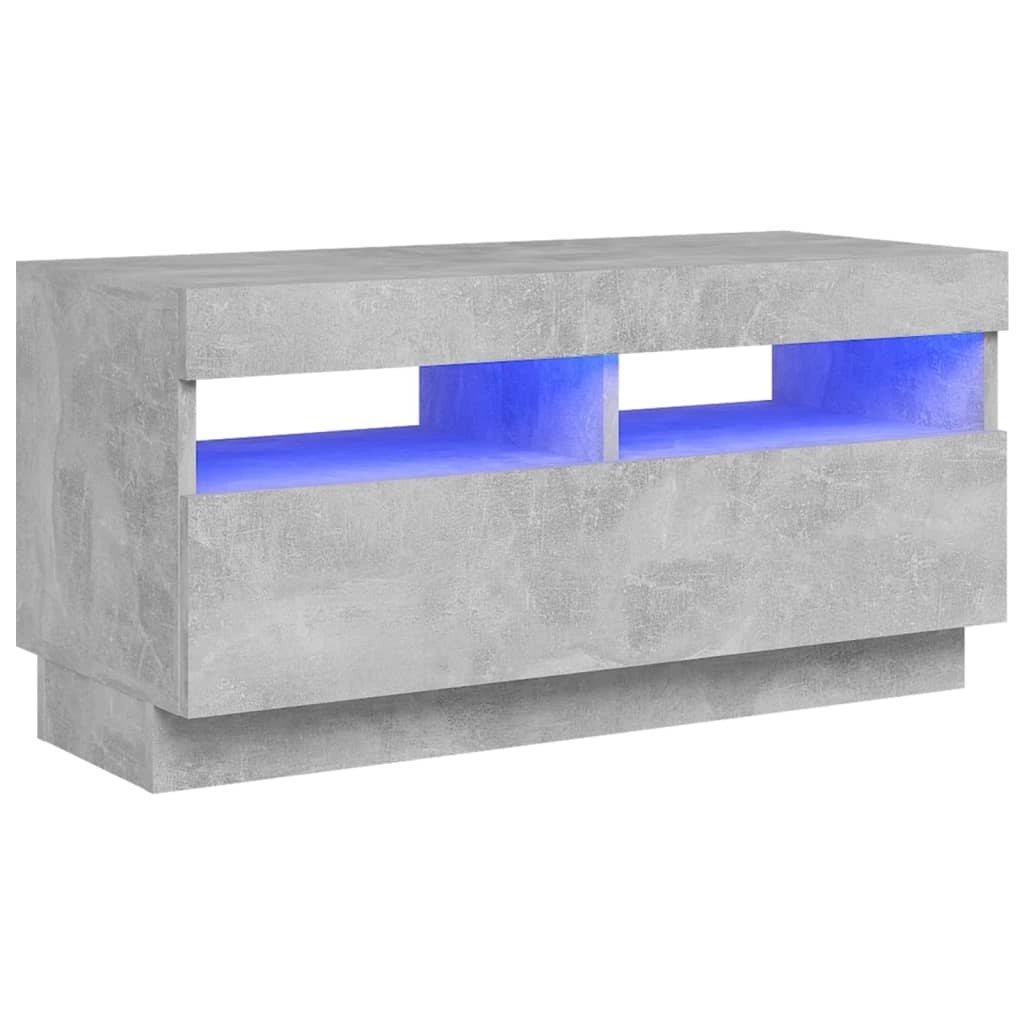 Mobile TV multimediale scaffale TV credenza mobile TV per sala da pranzo soggiorno camera da letto con luci LED 80 x 35 x 40 cm grigio 02_0026618