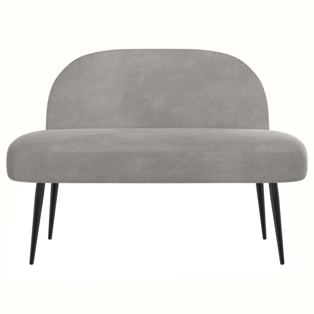 Panchina imbottita con schienale Grigio chiaro 110 x 60 x 76 cm 42040785