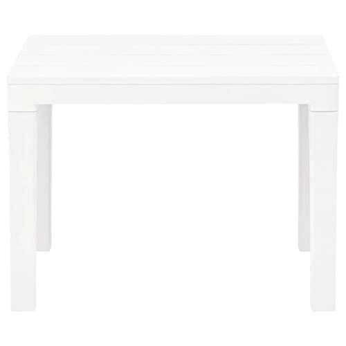 Progarden 8009271090743 Papua Set da Giardino con Tavolo e 2 Panche in Polipropilene Resistente agli Agenti Atmosferici e ai Raghi UV colore Bianco