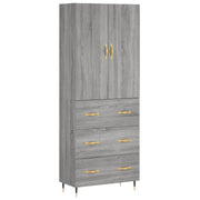 Credenza | Madia | Buffet da pranzo | Armadio da pranzo Grigio Sonoma 69,5x34x180 cm in Legno Multistrato