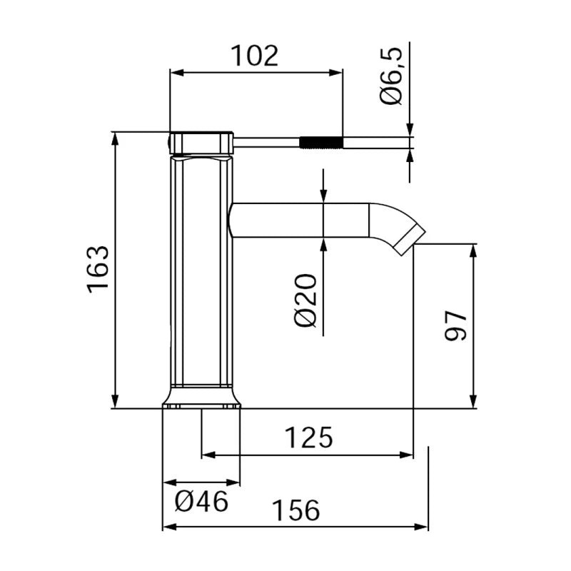 Miscelatore lavabo cromato - Serie Riviera