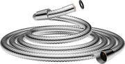 Slang da doppiamento 16 mm (esterno) / 10 mm (interno) 2 m - tubo da doccia con alta pressione e bassa pressione con chiusura a cromatura universale e resistente alle torsioni e alle fughe (2 m)