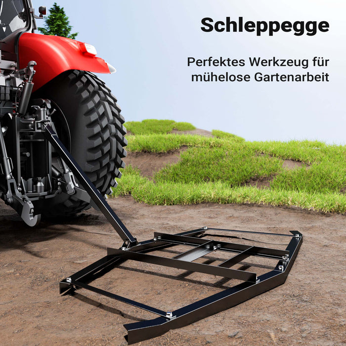 Erpice livellatore prato terreno per quad trattorini 172 x 90 cm Telaio fisso di livellamento