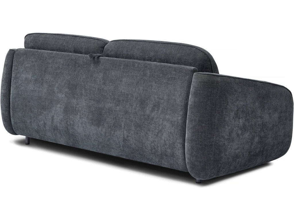 Divano trasformabile express "Laurie" in tessuto testurizzato - letto 140 cm - 3 posti - Grigio