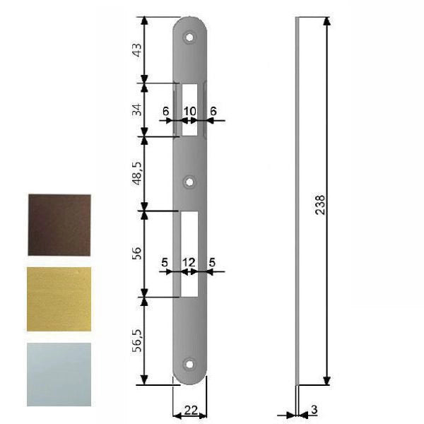 Agb Serrature Incontro Serrature Infilare Bt 8x85 Bronzato 590
