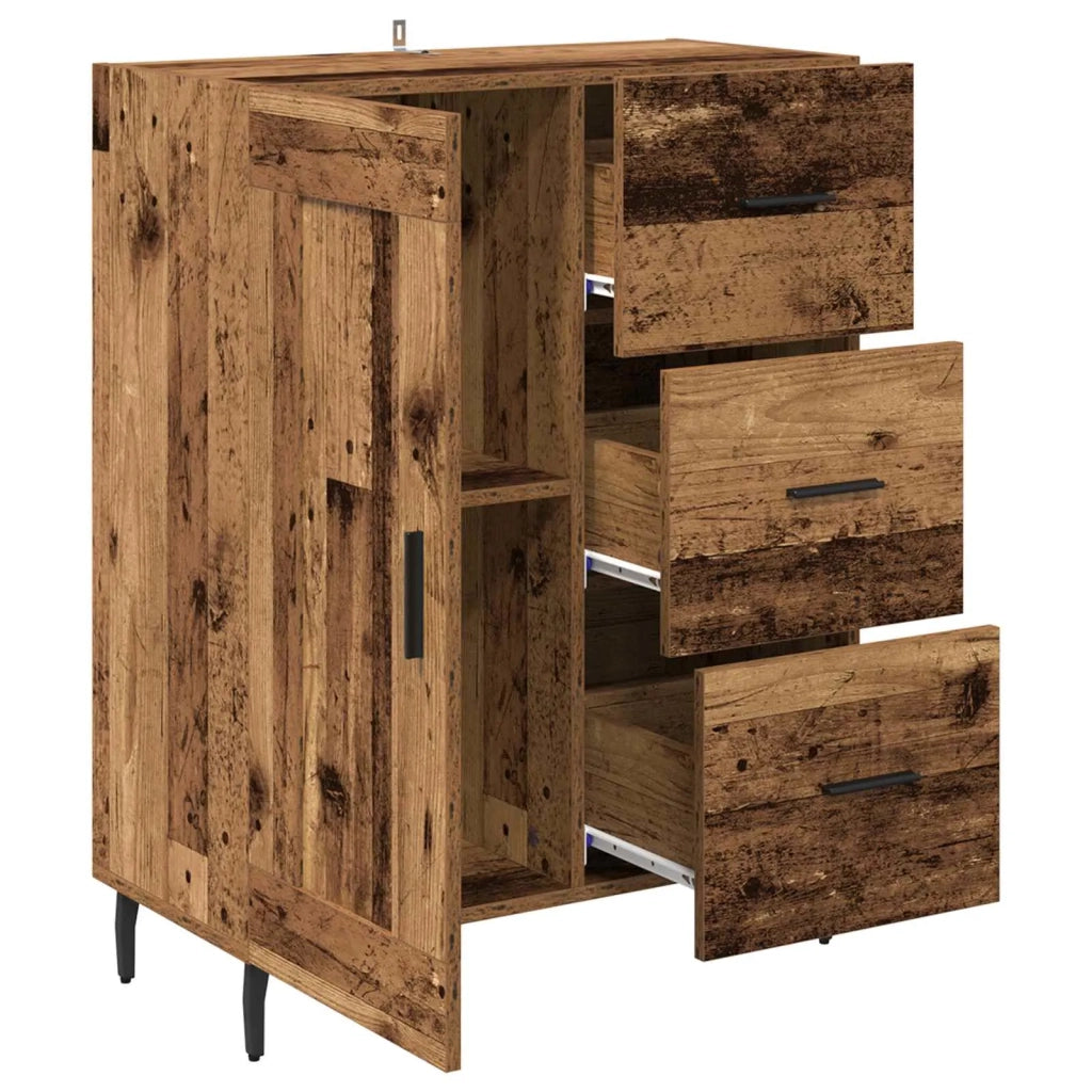 Credenza con cassetto Legno vecchio 69,5 x 34 x 90 cm