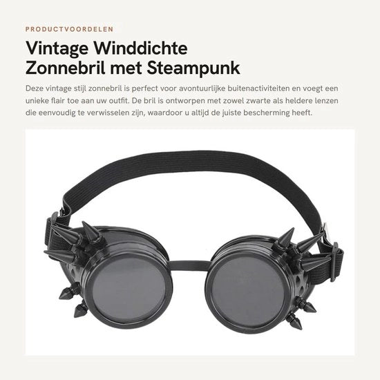 Occhiali da Sole Vintage Stile - Impermeabili per Bicicletta - Lenti Nere/Chiarissime - Pads Nasali Regolabili - Materiale ABS Duraturo - Progettazione Unica