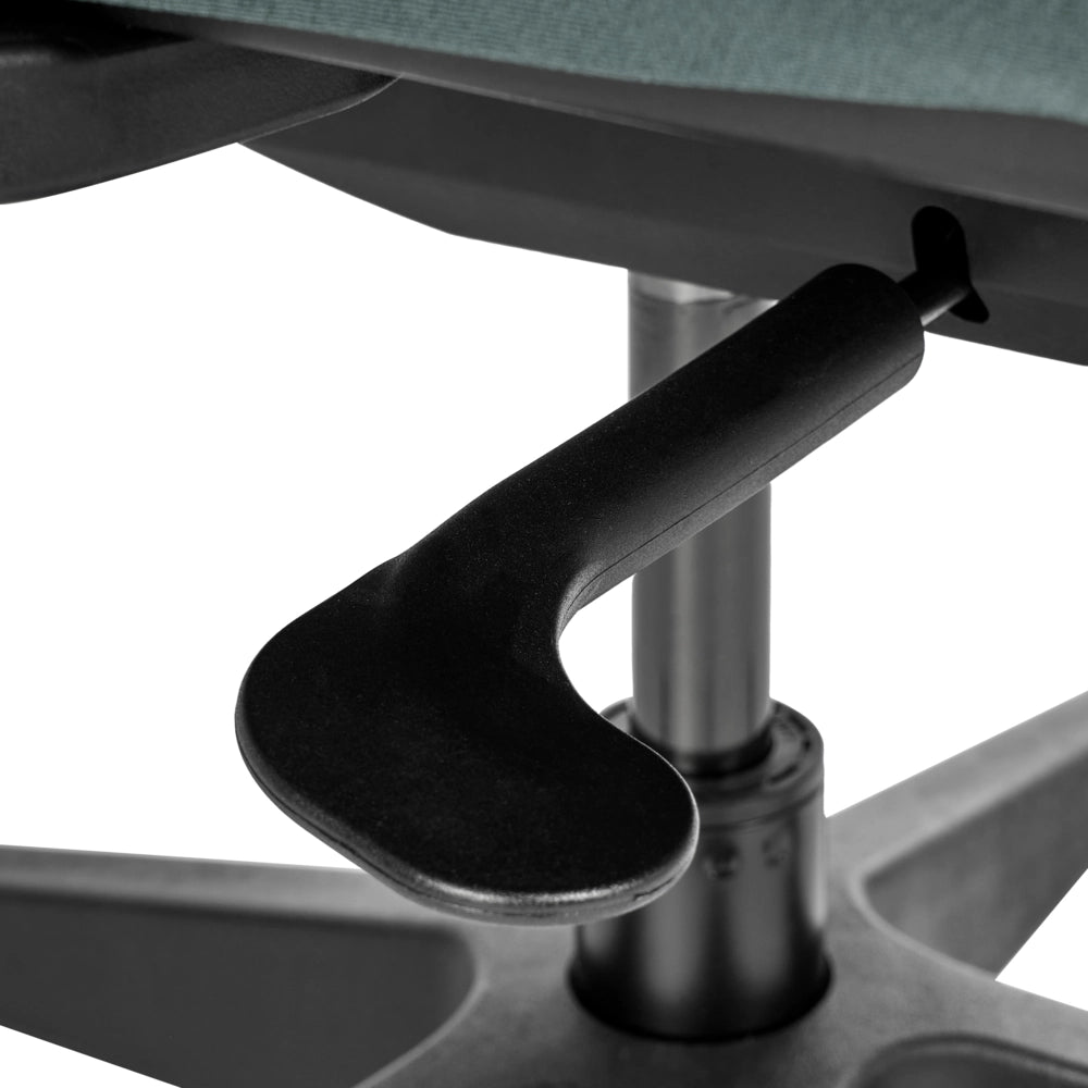 Sedia da ufficio ergonomica con schienale regolabile, seduta scorrevole, braccioli regolabili e supporto lombare verde scuro