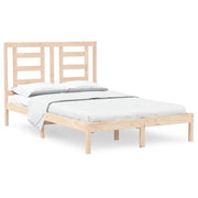 Letto matrimoniale | Letto per adulti | Giroletto senza Materasso 120x200 cm in Legno Massello di Pino