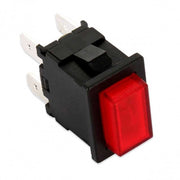 INTERRUTTORE LUMINOSO ROSSO PUSH BIPOLARE ROSSO 13X19 4 CONTATTI VARI USI - UNIVERSALE