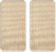 Matto doppio per gatti, piastra per gatti, sisal, 50 x 25 cm, piastra per gatti duratura, adatta per porte di divani, per prevenire graffi di gatti e proteggere tappeti e muri (colore legno)