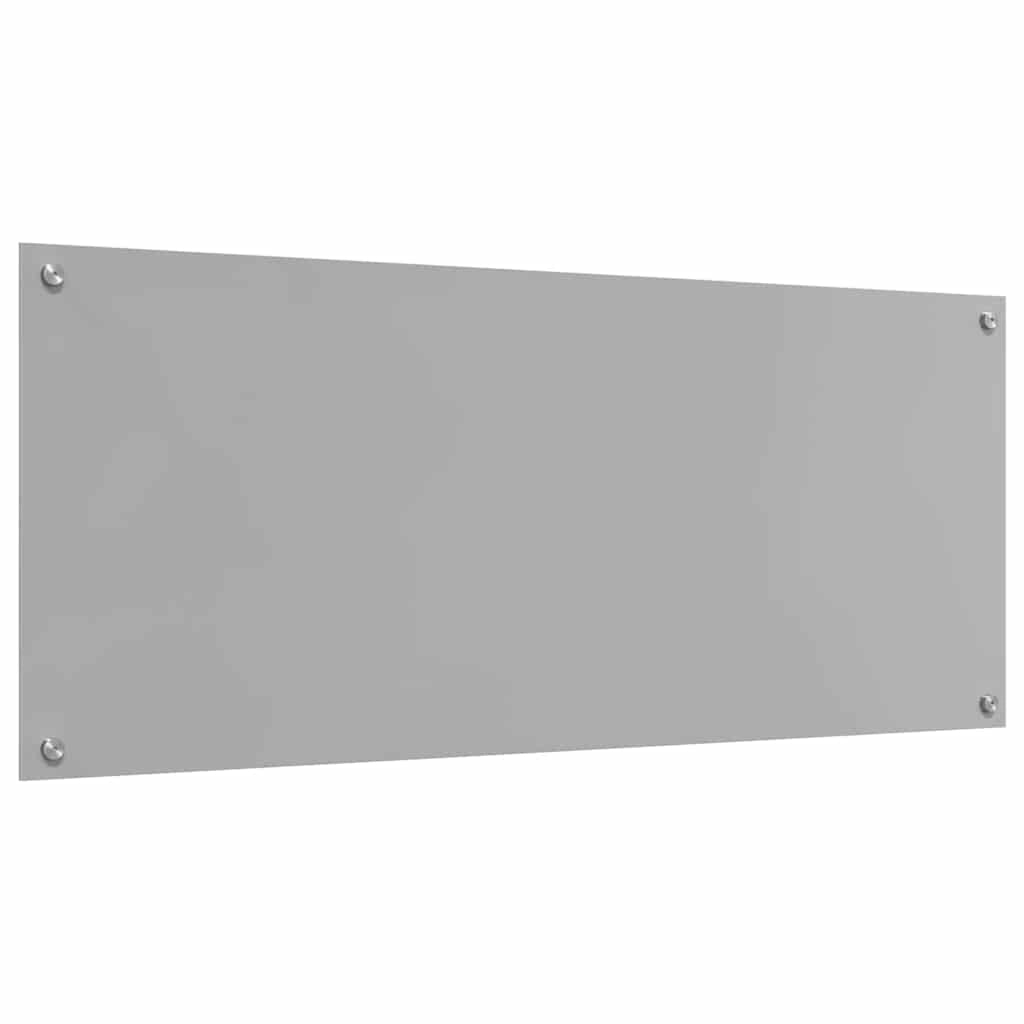 Set di 2 paraschizzi moderni per cucina design elegante 120 x 50 cm resistenti al calore vetro temperato grigio chiaro 02_0056271