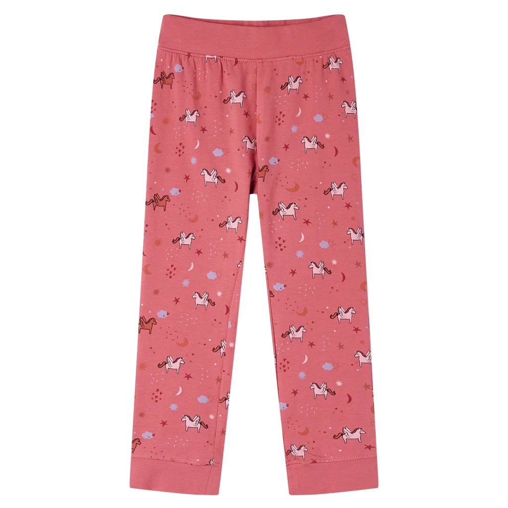 Pigiama da Bambina a Maniche Lunghe Rosa Antico 128 14232