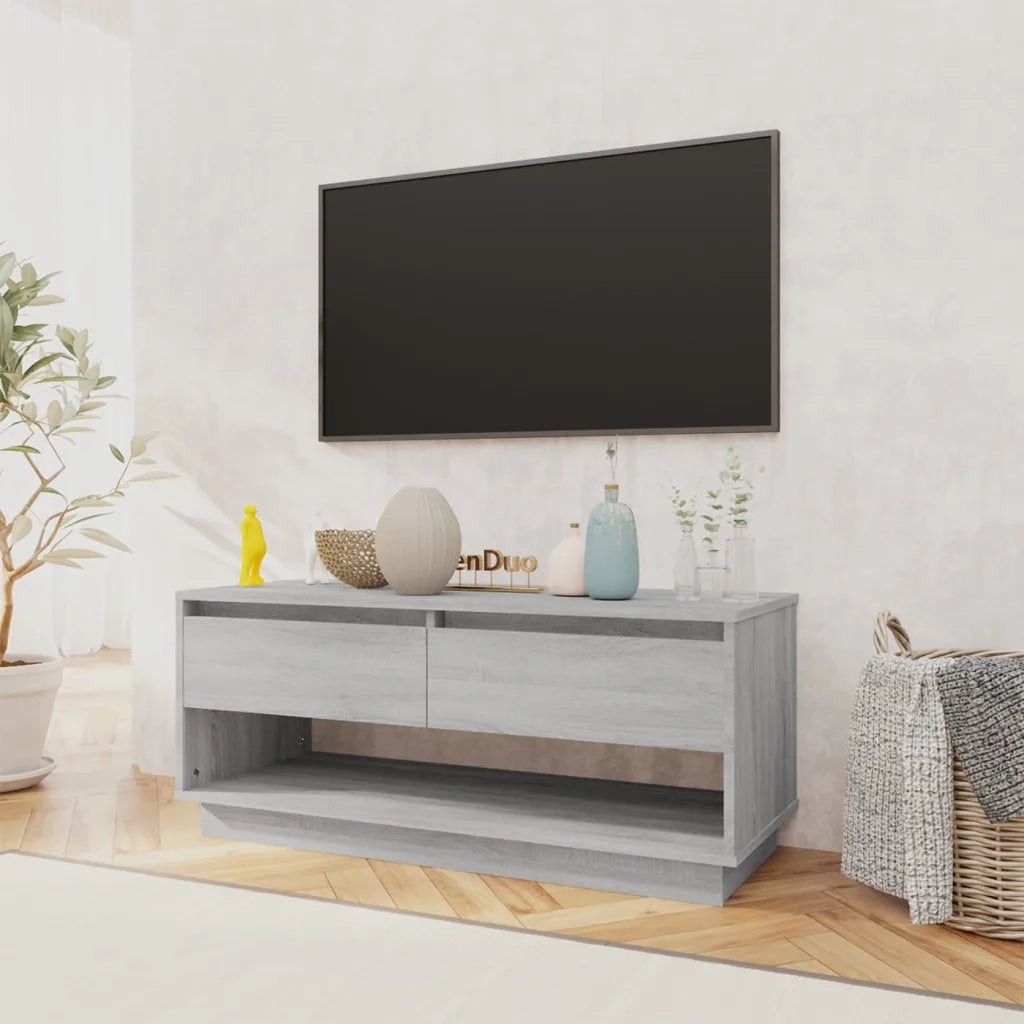 Mobile TV Grigio Sonoma 102x41x44 cm in Truciolato 812973