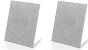 Piastra di presentazione per collane - 2-Pack - Presentazione gioielli - Display per collane - L - Grigio
