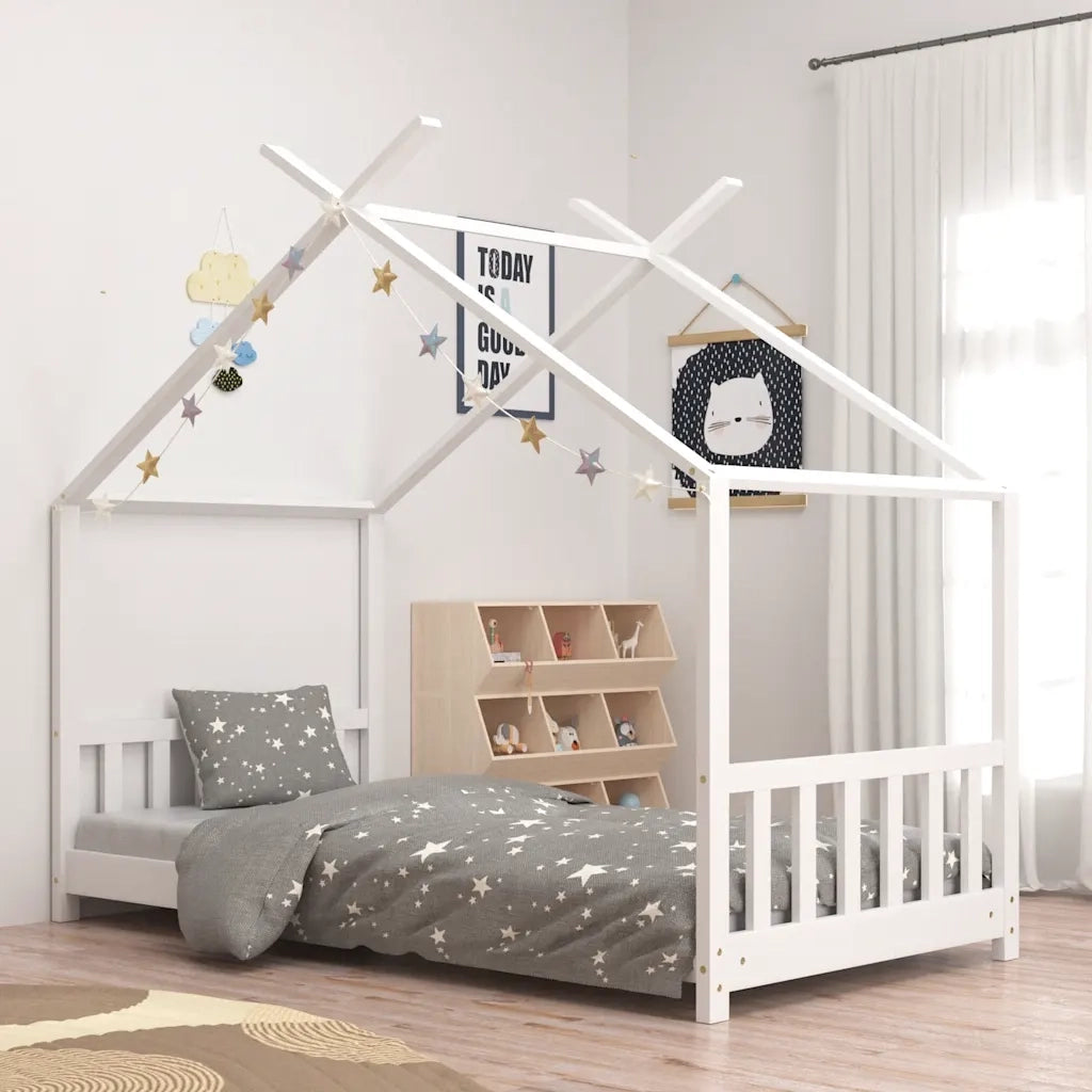 Giroletto per Bambini Bianco in Massello di Pino 70x140 cm 283367