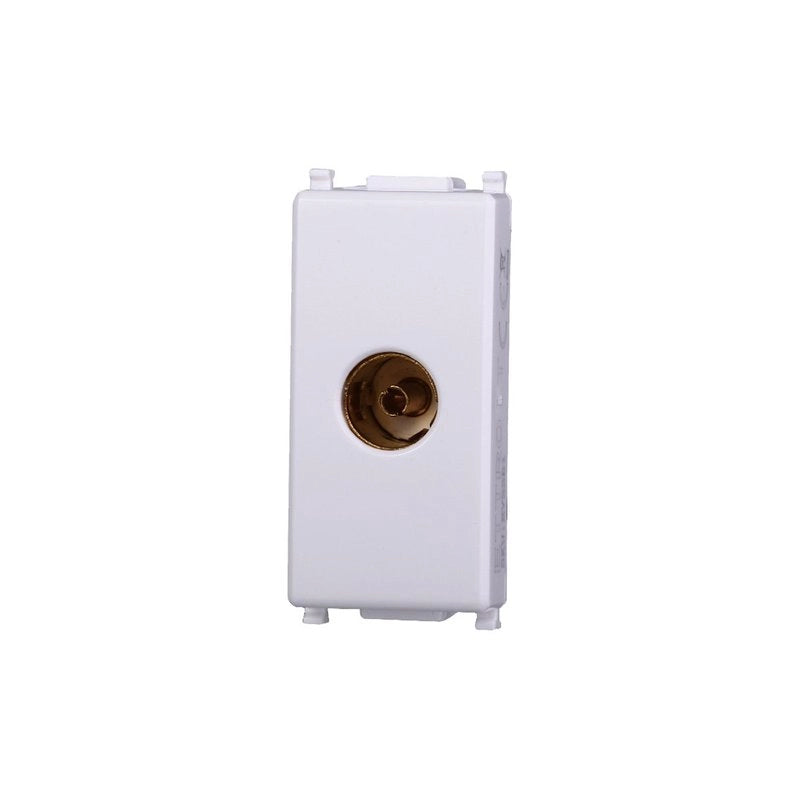 Connettore Presa TV Terminale Femmina Colore BIANCO Compatibile Con Vimar Plana