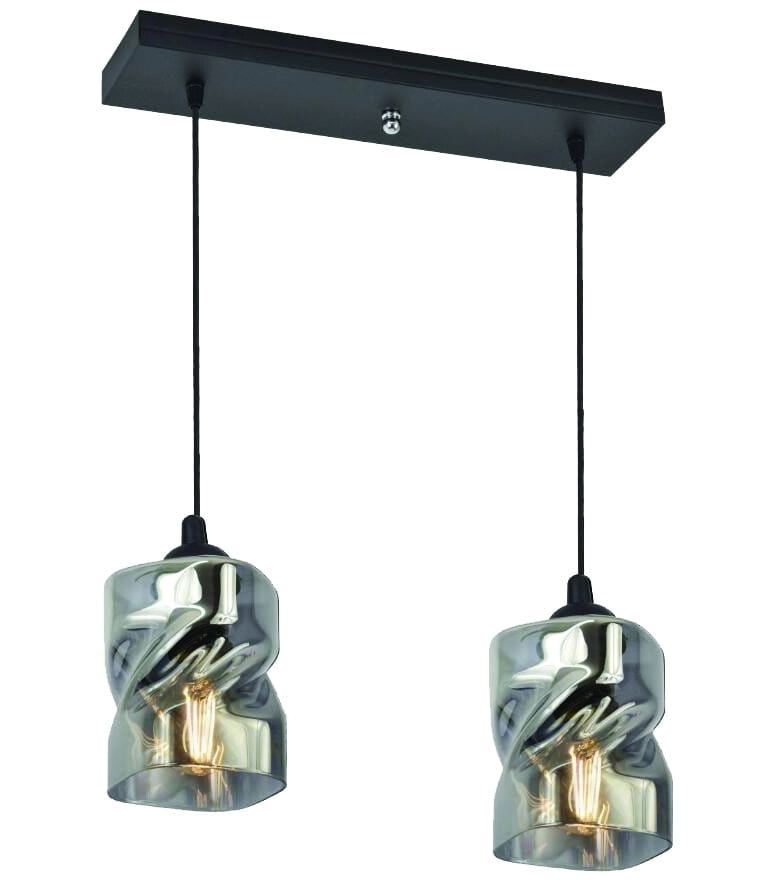 Lampada a sospensione Candellux Felis 2xE27 60W grigia