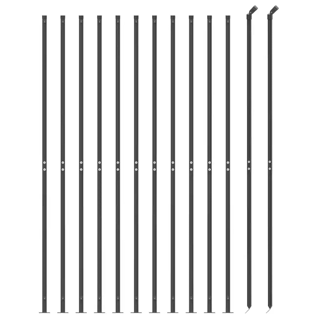 Recinzione Metallica con Flangia Antracite 1,6x25 m 154316