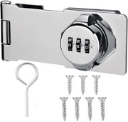 Serratura di Combinazione per Porte Intese, con Chiusura a Serratura e Blocco per Porte, con Combinazione a 3 cifre per Piccole Porte, per Armadi, Porte di Magazzino, Porte di Garage Esterno
