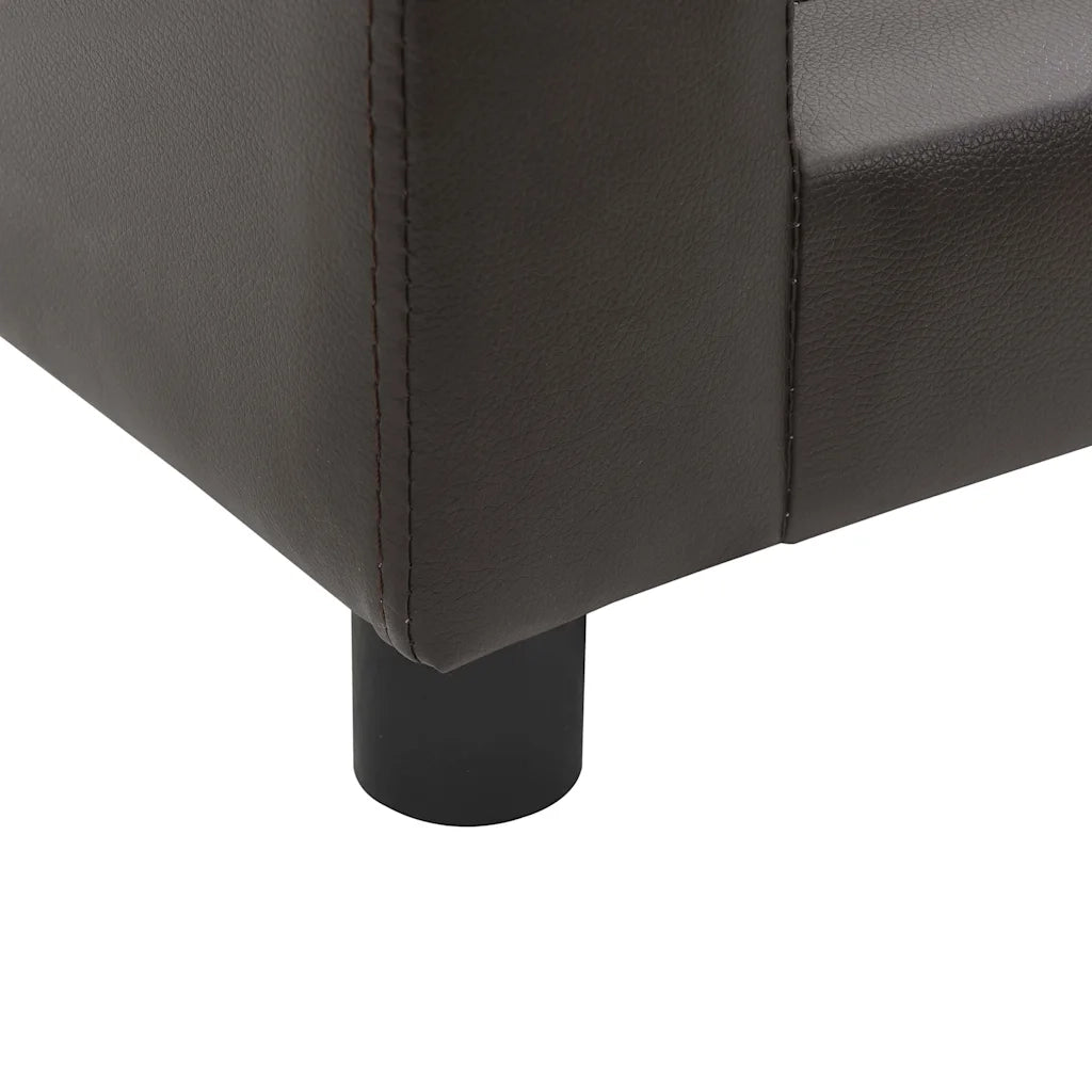 Divano per Cani Marrone 60x43x30 cm in Peluche e Similpelle cod mxl 45529