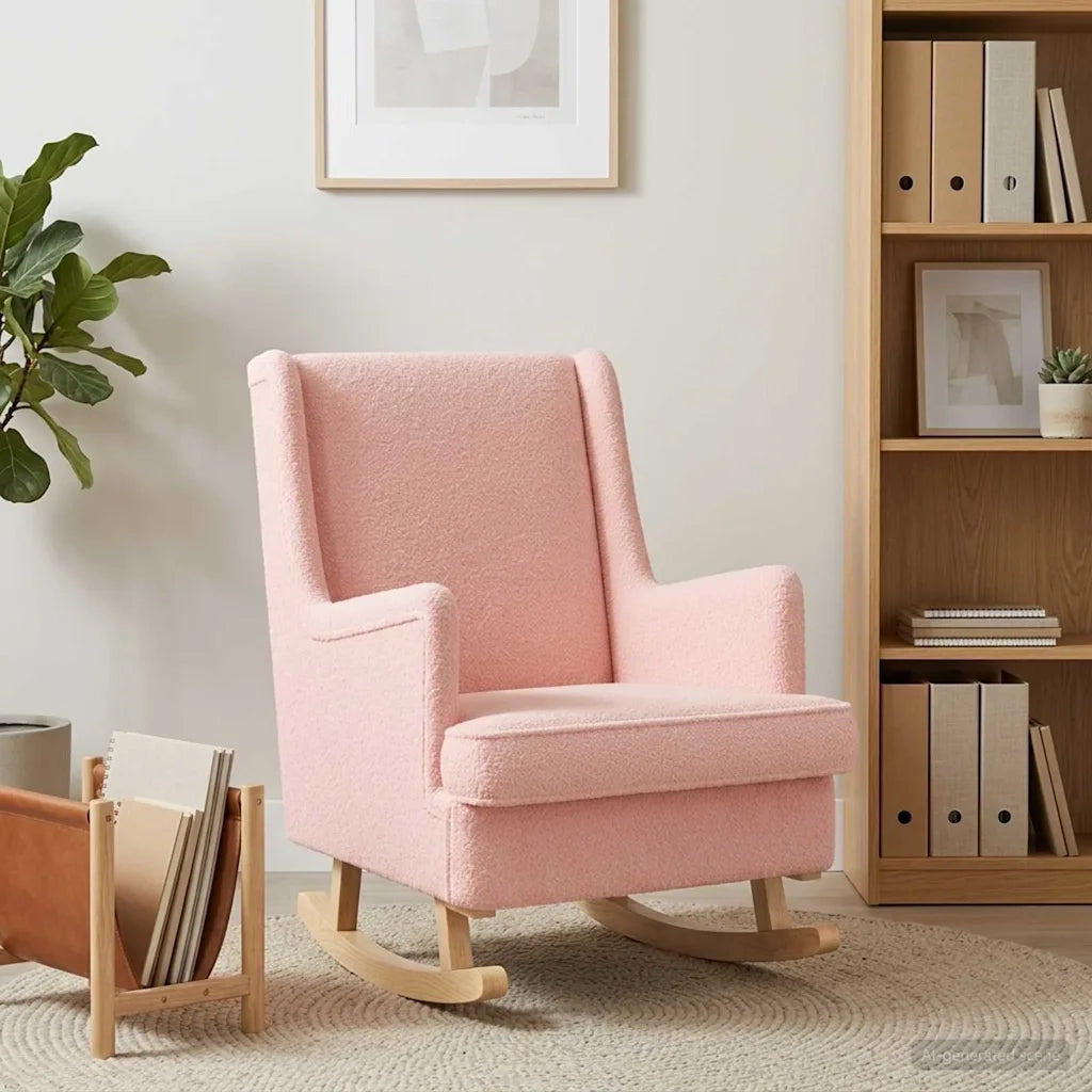 Sedia a dondolo Rosa 62 x 80 x 85 cm Bouclé 42029972
