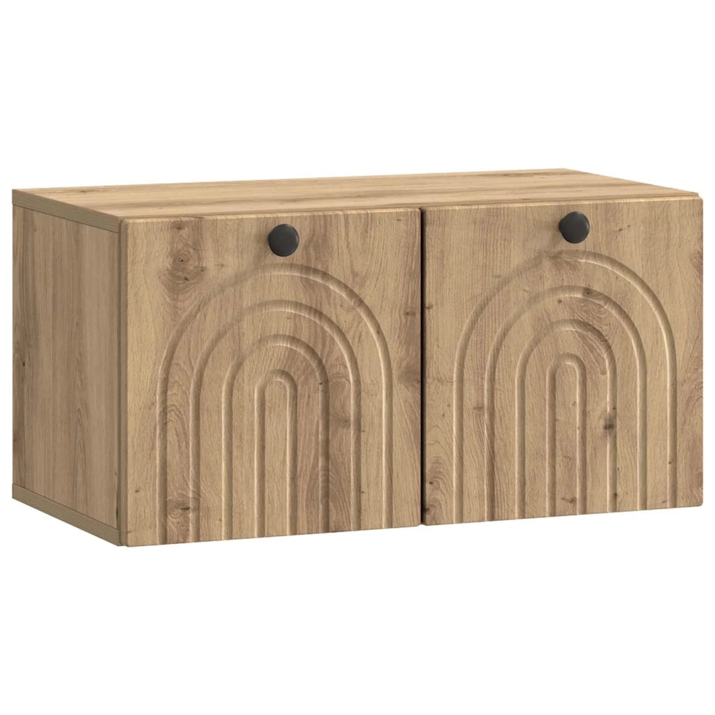 Mobile Porta TV da Muro Rovere Artigianale 59,5 x 31 x 30 cm 898204