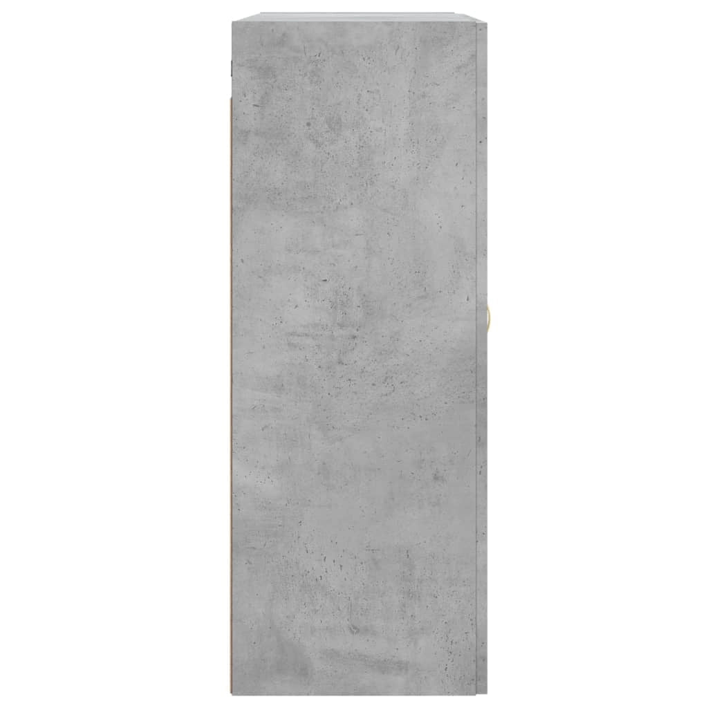 Set di 2 pratici armadietti a muro 69,5 x 34 x 90 cm in legno composito grigio cemento 02_0055499