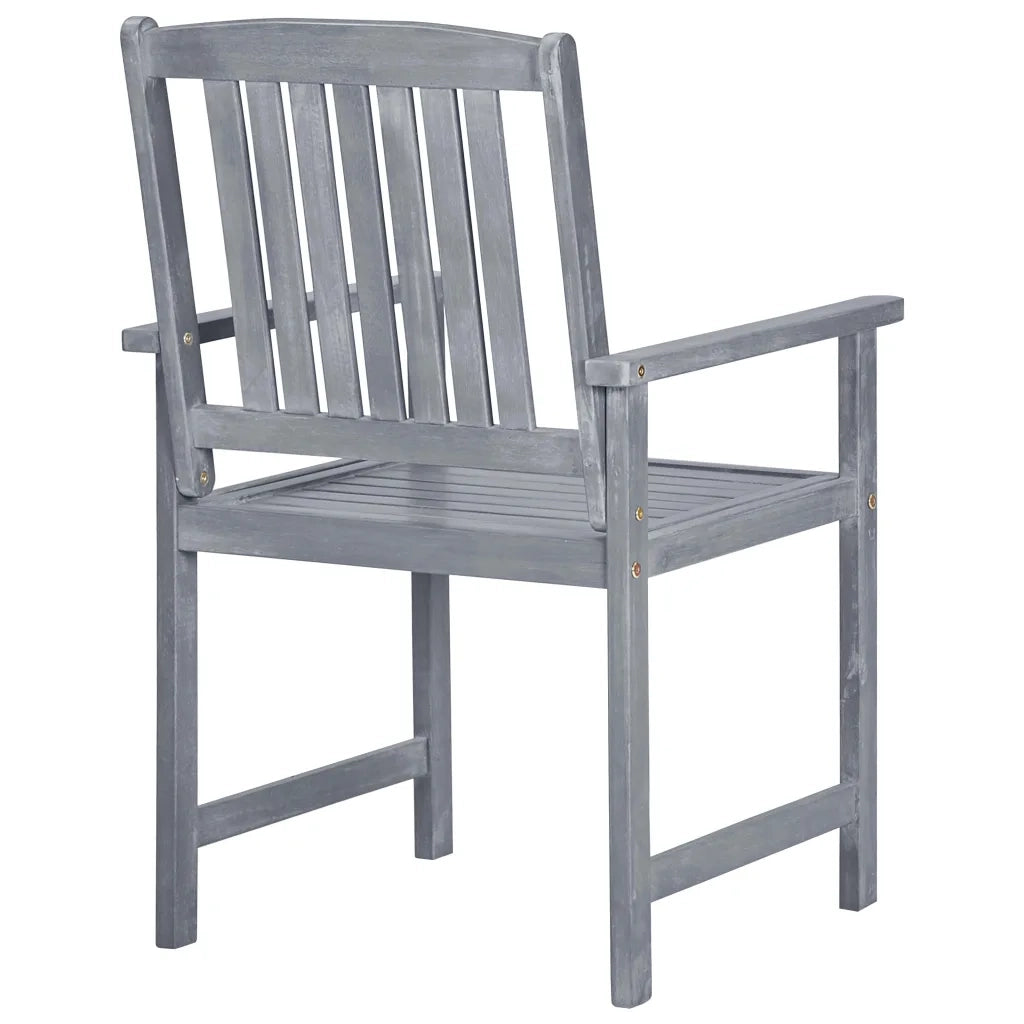 Sedie da Giardino 8 pz in Legno Massello di Acacia Grigio 3078206
