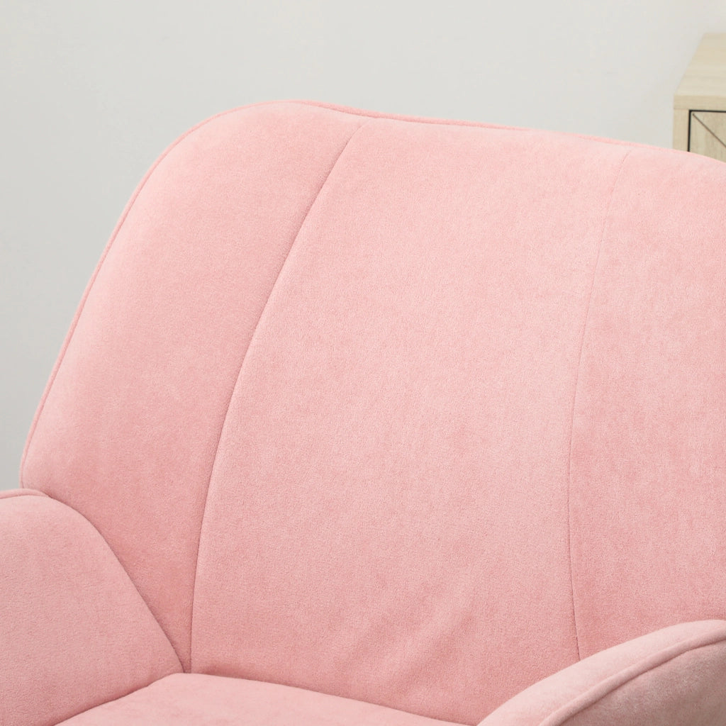 Poltrona in Velluto con Gambe in Metallo ¨C Xylo ¨C Rosa