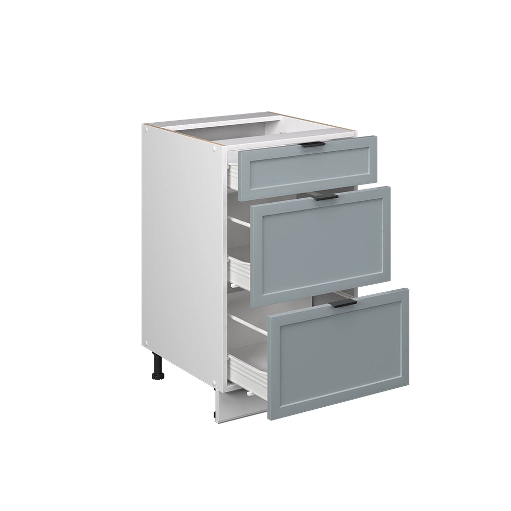 Vicco Mobili da cucina Blu-grigio chiaro 50 cm , PL Marmo