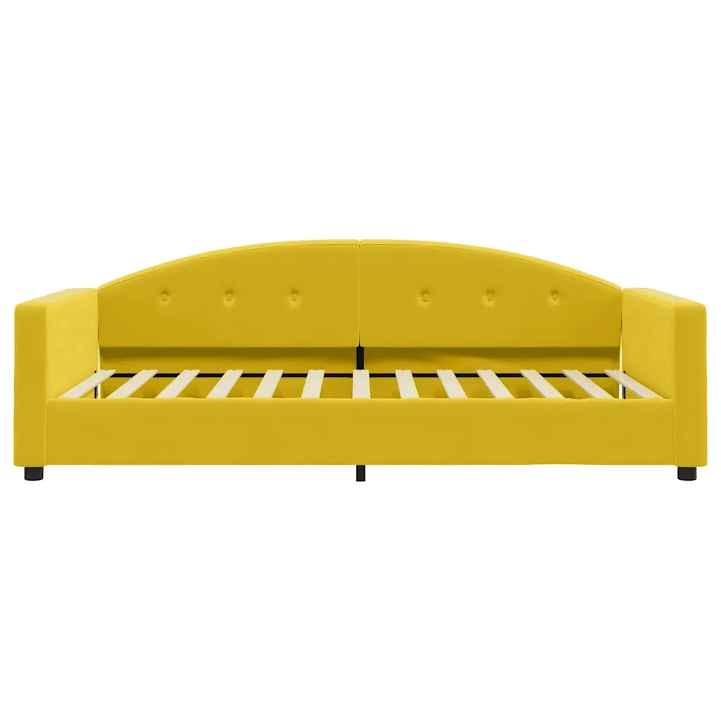 vidaXL Letto da Giorno Giallo 100x200 cm in Velluto