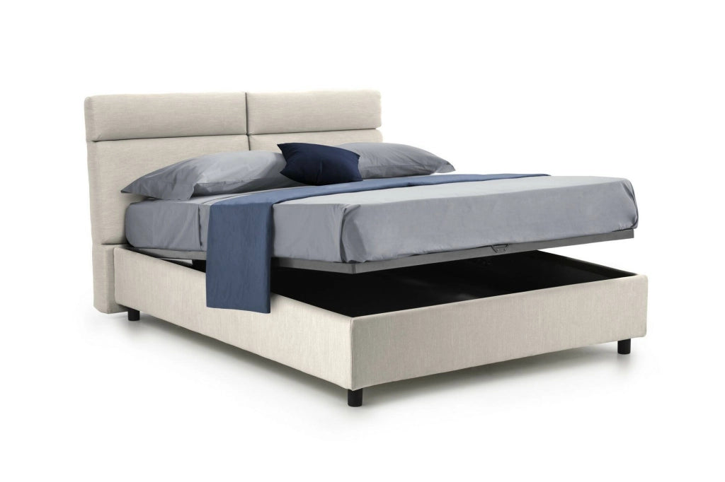 Letto Matrimoniale Ator, Letto Matrimoniale Sfoderabile Made in Italy, Beige