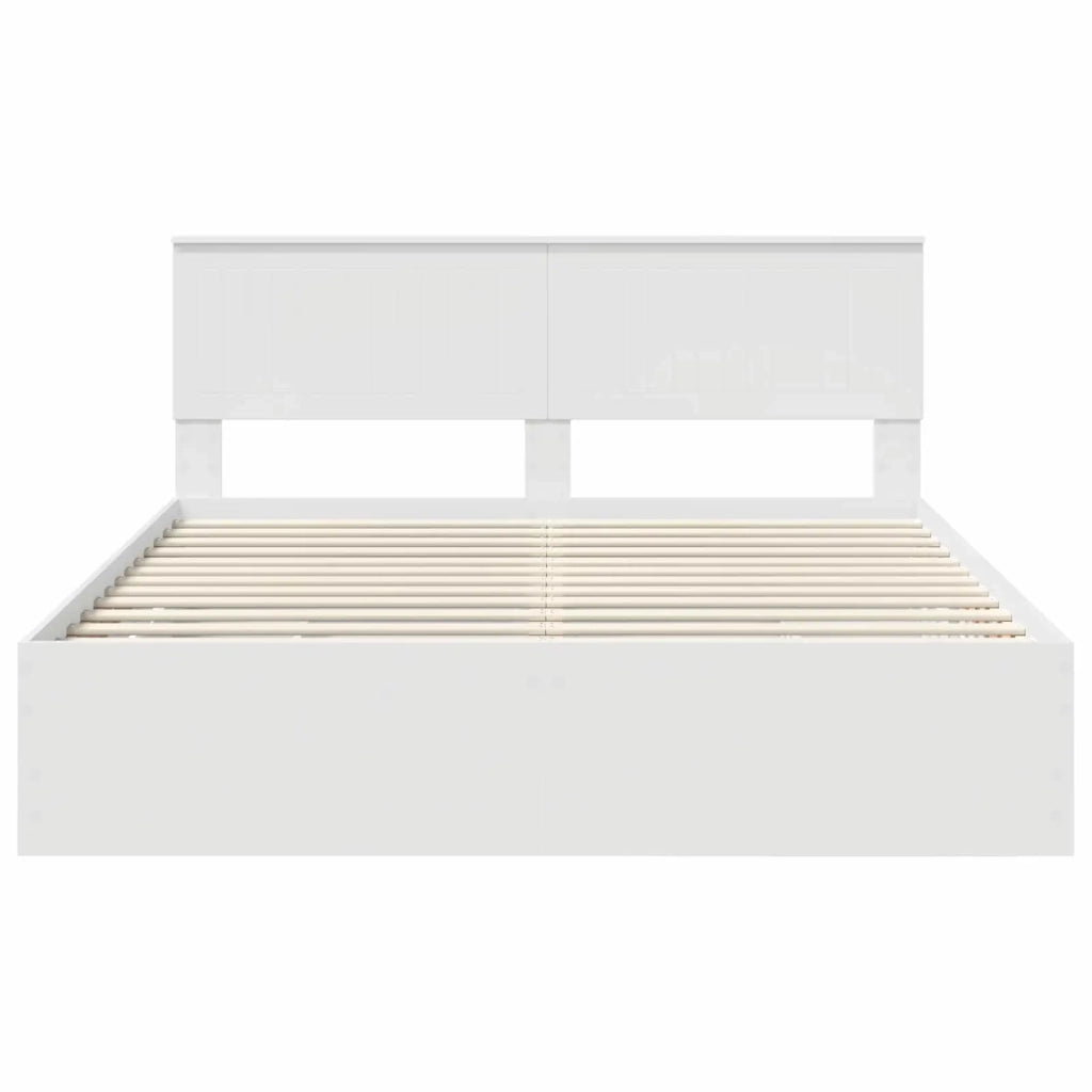 Struttura del letto Bianco 160 x 200 cm Legno Ingegnerizzato