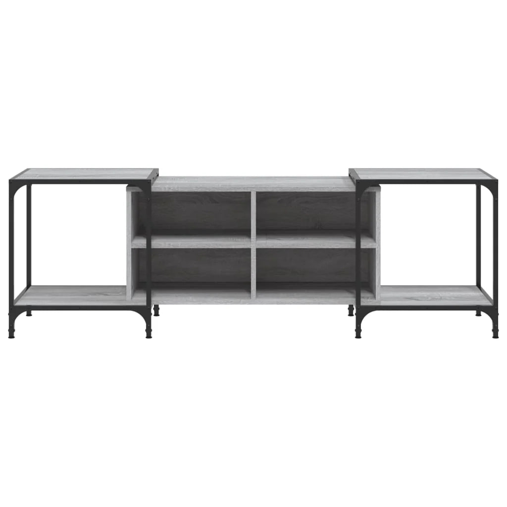 Mobile TV multimediale mensola TV credenza TV sala da pranzo soggiorno camera da letto Sonoma 153 x 37 x 50 cm legno ingegnerizzato grigio 02_0028415