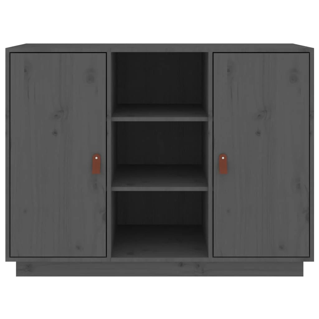 Buffet credenza cassettiera armadio mobile contenitore organizer per cucina soggiorno salotto 100 x 40 x 75 cm legno massello di pino grigio 02_0031767