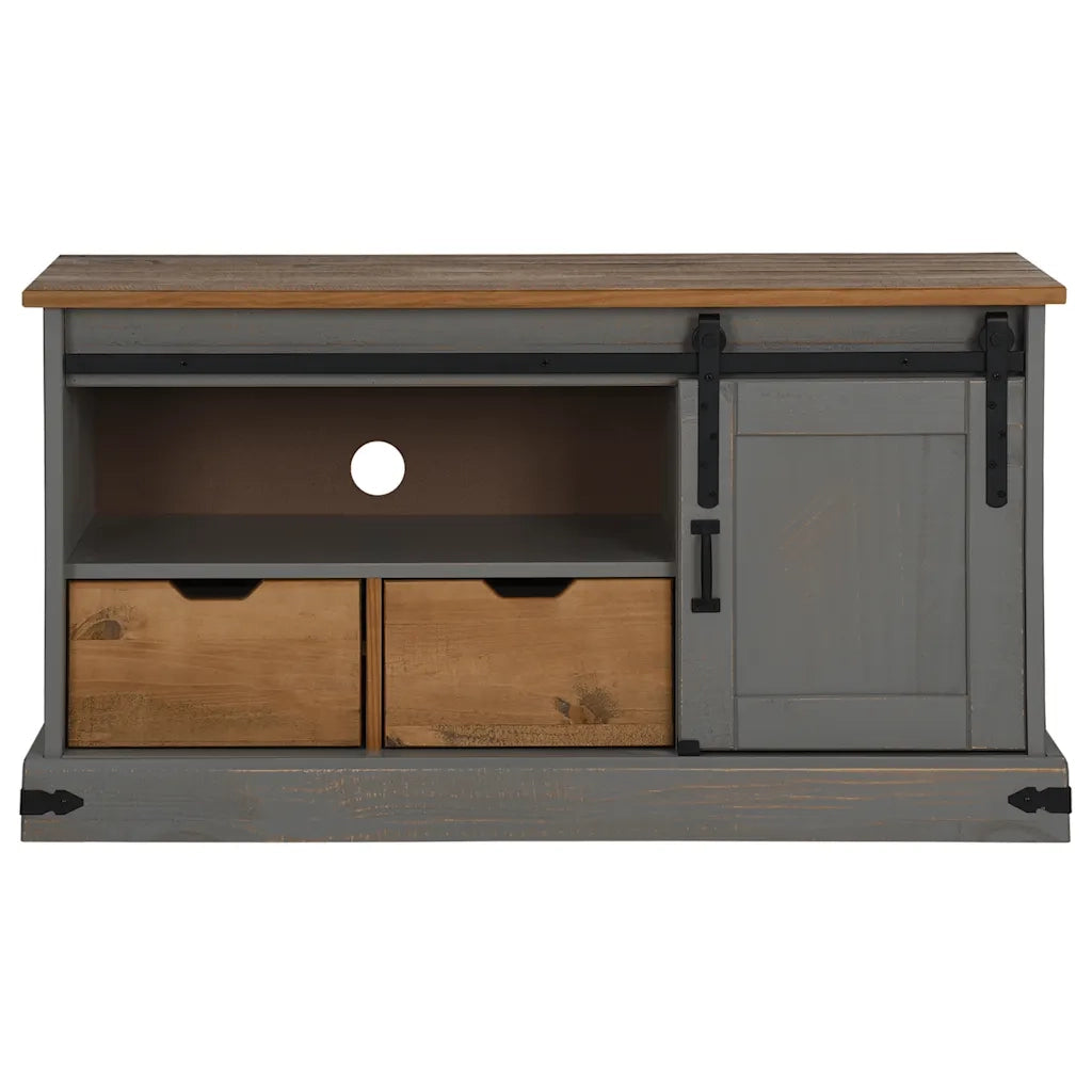 Mobile Porta TV HALDEN con Anta Scorrevole Grigio 110x40x60 cm 4018411