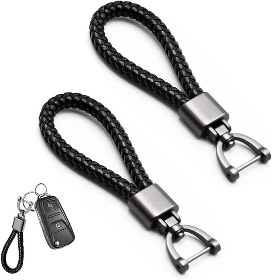 Catenella da chiave 2 pezzi Catenelle per uomini e donne Regali per la famiglia Accessori per l'auto Nero