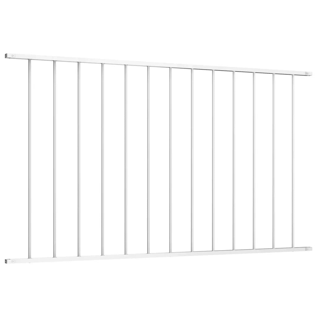 Pannello di recinzione Woerden in acciaio verniciato a polvere 1,7x1,17 m Bianco 145226